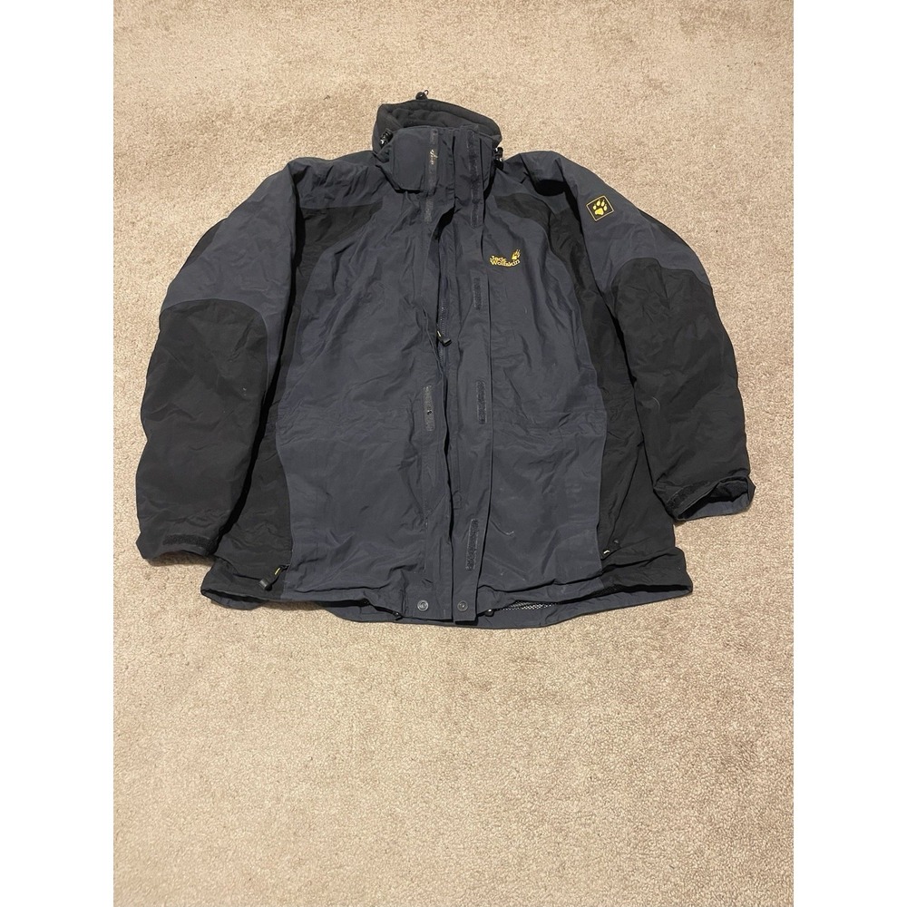Jack Wolfskin Texapore Jacket Mens Xl Removable Fleece Lining Hooded Visor